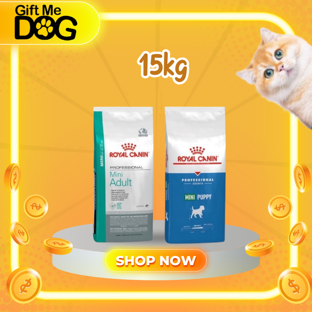 Royal Canin Mini Puppy&Adult โรยัลคานิน อาหารเม็ดสุนัขโตและลูกสุนัข พันธุ์เล็ก  ขนาด15kg