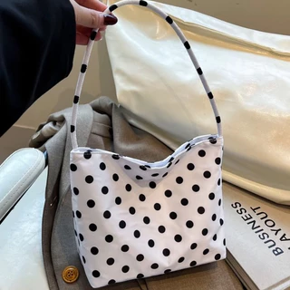 fashion.shop502 กระเป๋าโท้หลายจุด สะพายไหล่ แฟชั่น สไตล์เกาหลี น้ำหนักเบา พร้อมส่ง มีบริการส่งด่วน Z-011
