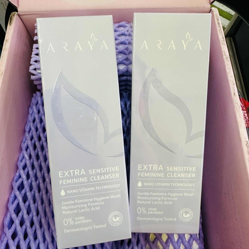 2 กล่อง อารยา สบู่เหลวอนามัย araya feminine lady care extra gentle sensitive wash 200ml