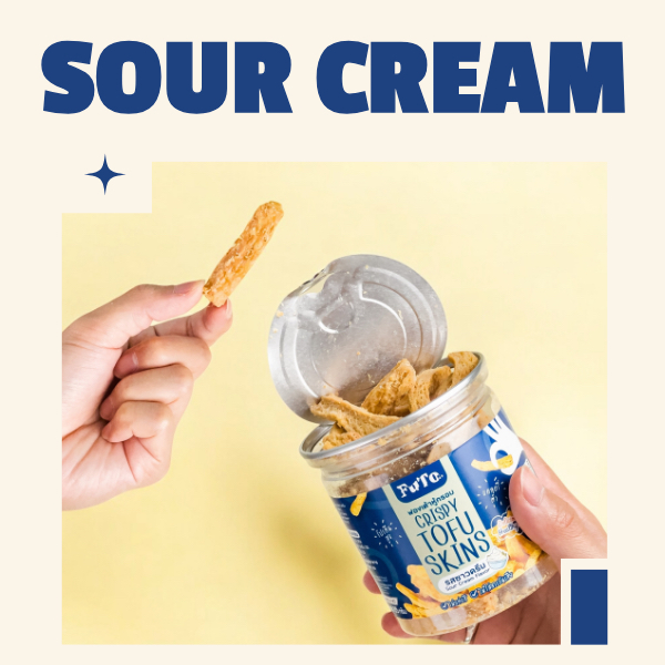 (กดติดตามร้านรับคูปองส่วนลด)  FUTO ฟูโตะ ฟองเต้าหู้พรีเมียมกรอบ ขนมเพื่อสุขภาพ รสซาวครีม