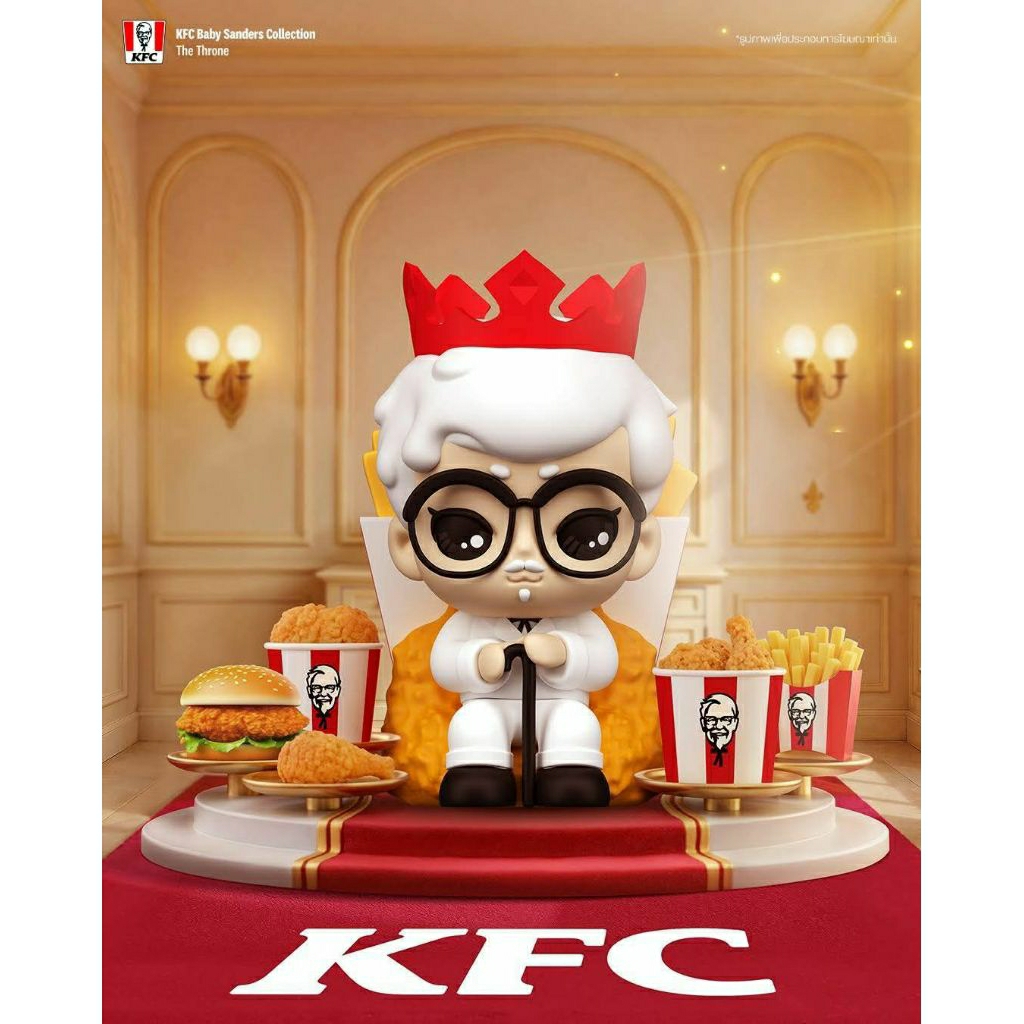 (ทักลด50%)พร้อมส่ง กล่องจุ่ม kfc เบบี้ แซนเดอร์ส ตัวซีเคร็ด ผู้พันนั่งบัลลังก์ไก่ Secret kfc ลิขสิทธิ์แท้