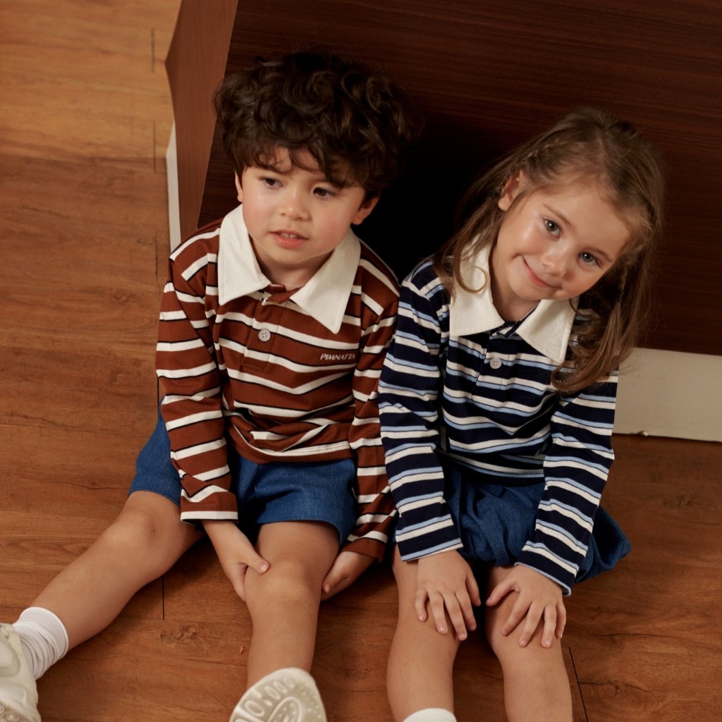 PIMNATTA Ori Long Sleeve Polo Shirt เสื้อโปโลเด็กแขนยาว (อายุ 1-8ขวบ)  ใช้คูปองลด 25% ได้