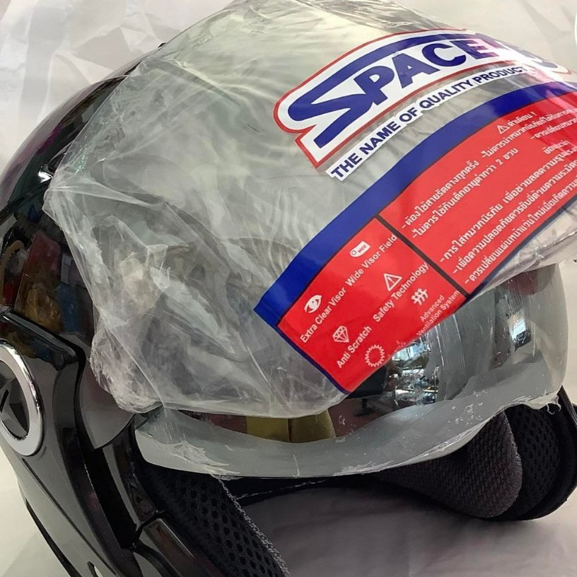 หมวกกันน็อคเต็มใบ 🔥SPACE CROWN🔥 รุ่น FIGHTER 4สี ดำเงา ดำด้าน เทา เขียว ของแท้💯 หมวกเต็มใ#หมวกกันน็อ