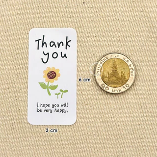 [พร้อมส่ง🇹🇭] สติ๊กเกอร์ "Thank you&I hope you will be very happy" (แพค100 ดวง)