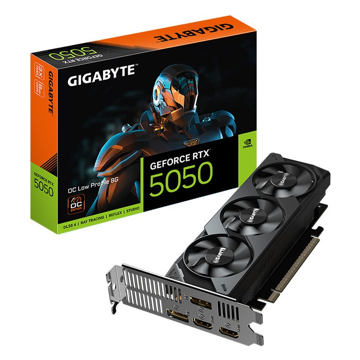 VGA(การ์ดจอ) GIGABYTE GEFORCE RTX 5050 OC LOW PROFILE 8G - 8GB GDDR6 (GV-N5050OC-8GL)