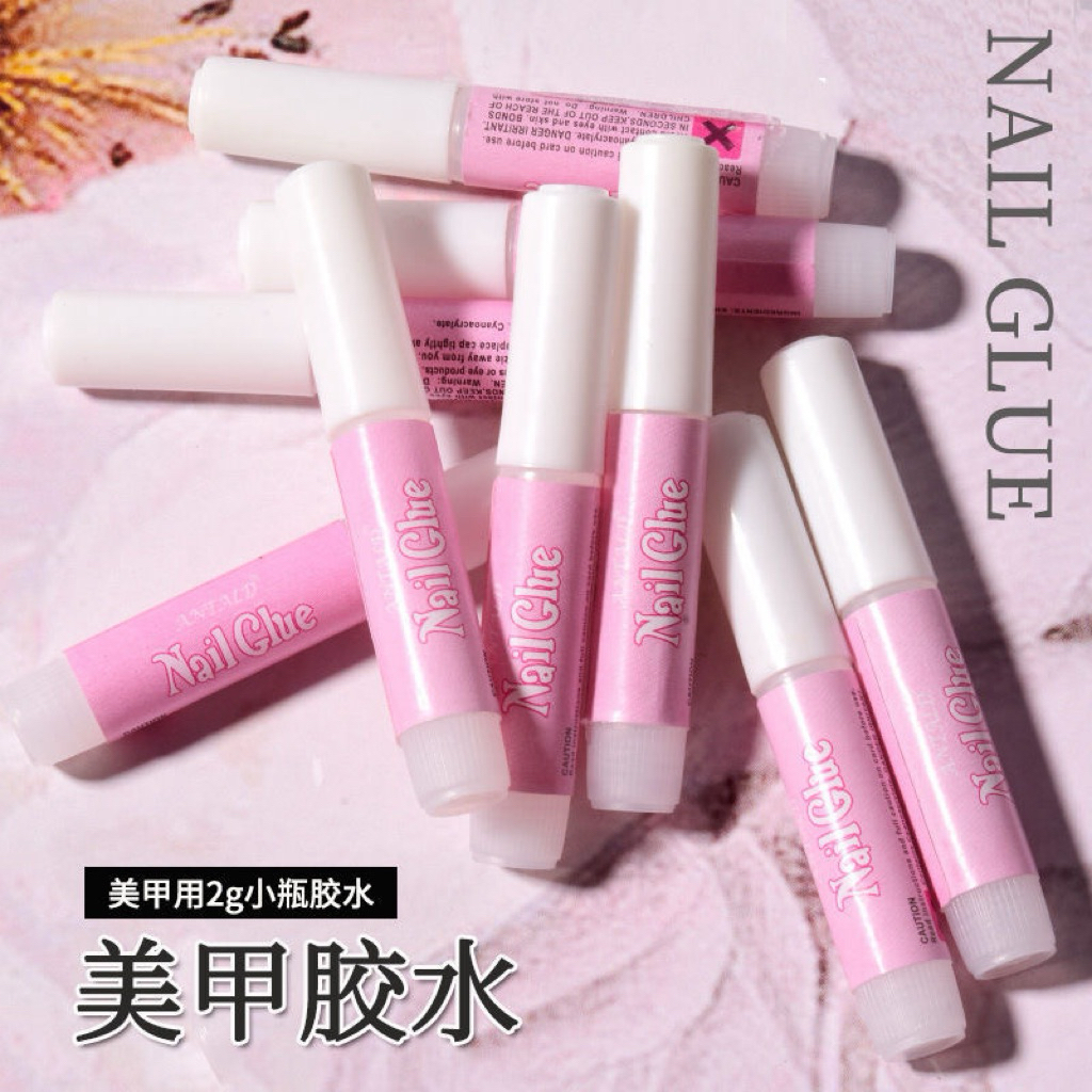 [10แท่ง] YDD กาวชมพูหลอดเล็ก ใช้ติดเล็บปลอม/ติดอะไหล่แต่งเล็บ ขนาด 2 g Mini Nail Glue