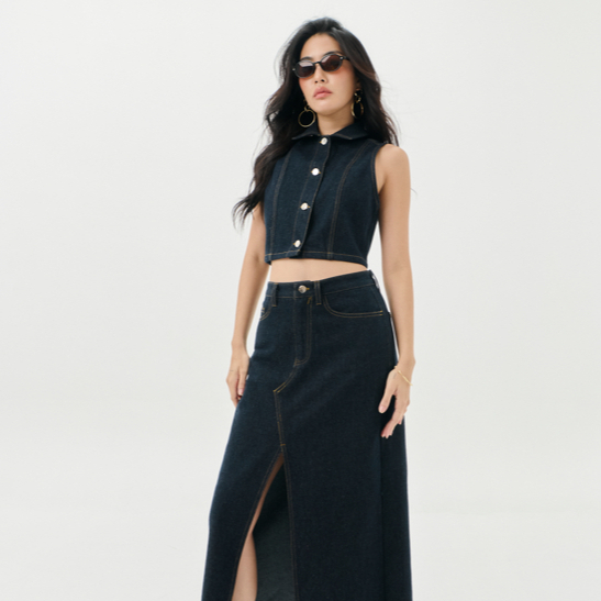 Felt.bkk Rumi Jeans Set เซ็ทชุดยีนส์ คร๊อป กระโปรงยาว (สามารถซื้อแยกได้)