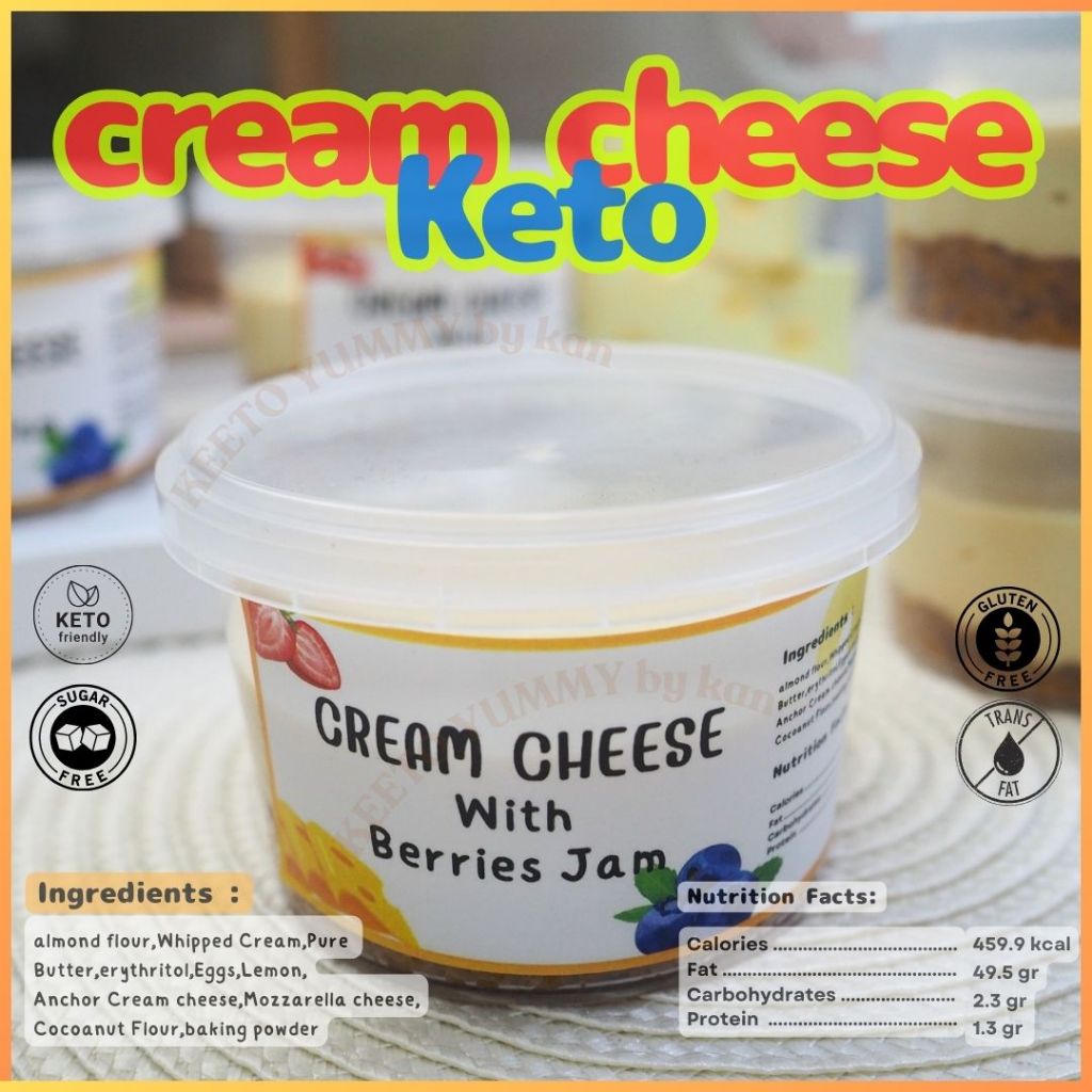 ครีมชีส คีโต Keto Cream Cheese เบาหวาน,เด็กแพ้กลูเตน ทานได้