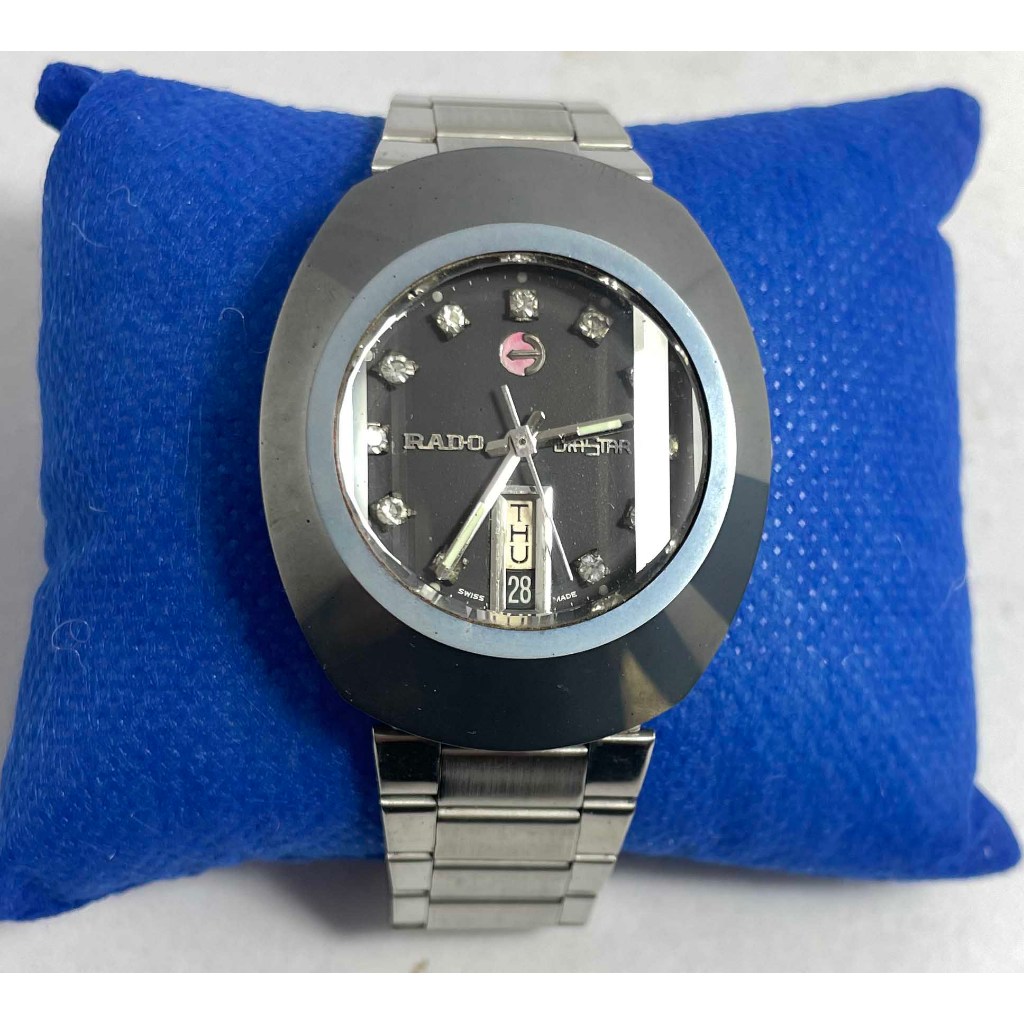 นาฬิกาข้อมือ Rado Diastar วินเทจ มือสอง หน้าปัดดำ