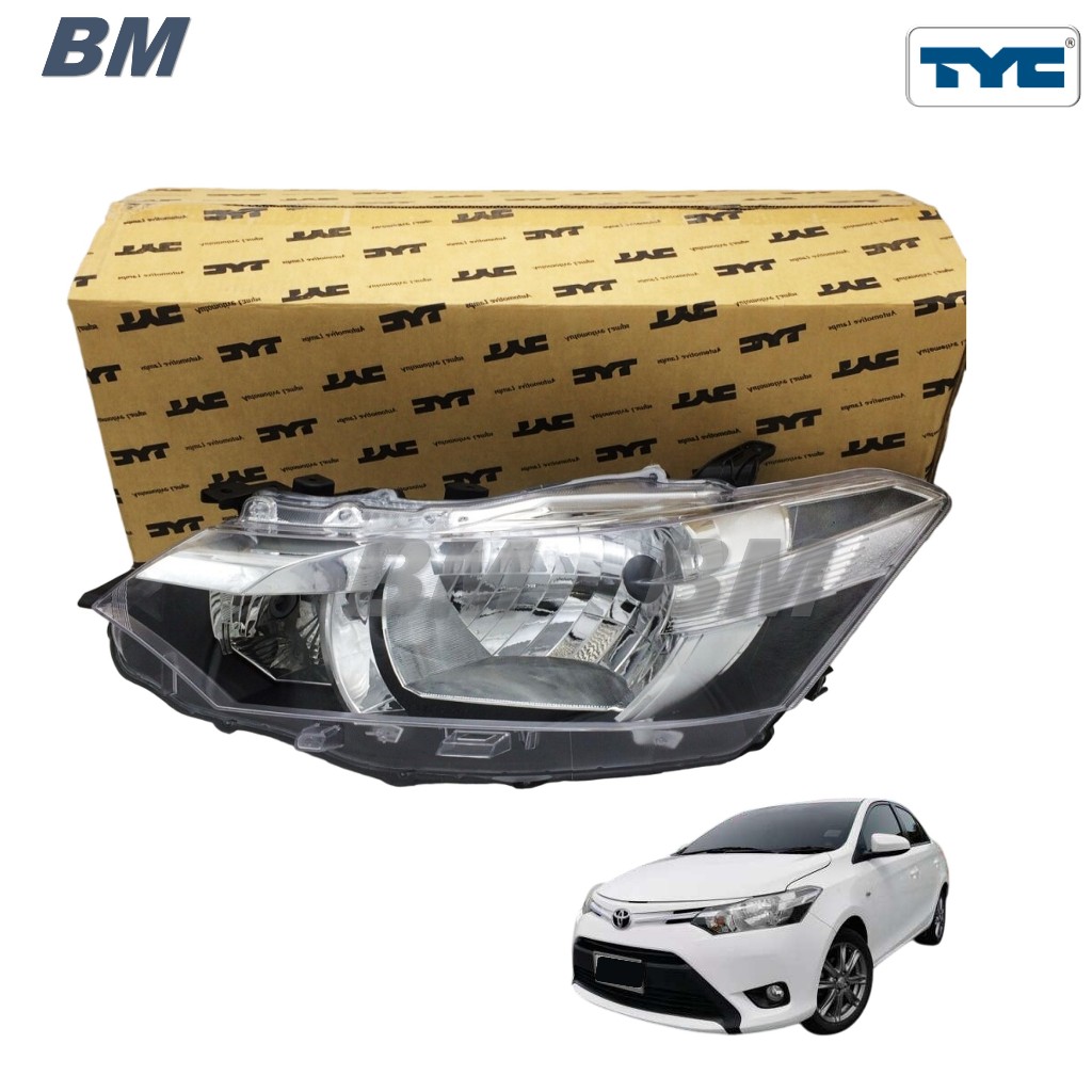 ไฟหน้า VIOS วีออส TOYOTA ปี 2013 2014 2015 2016 โคม ธรรมดา Vios Gen 3 รุ่น J และ E *งาน TYC