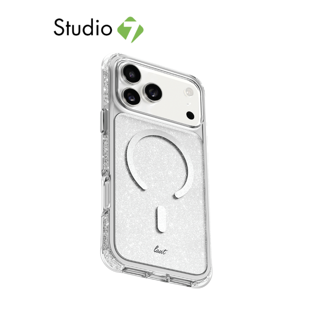เคส LAUT iPhone 17 Pro Max Aero Sparkle Magsafe Crystal Silver by Studio7