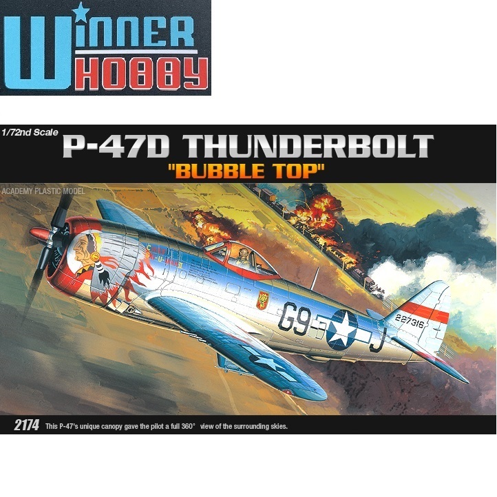 Academy 12491 P-47D THUNDERBOLT BUBBLE-TOP scale 1/72