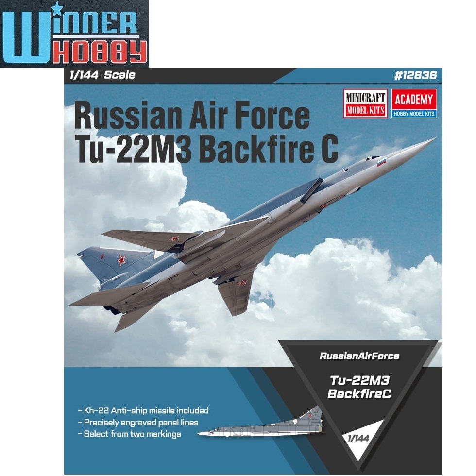 Academy 12636 Russian Air Force Tu-22M3 Backfire C scale 1/144
