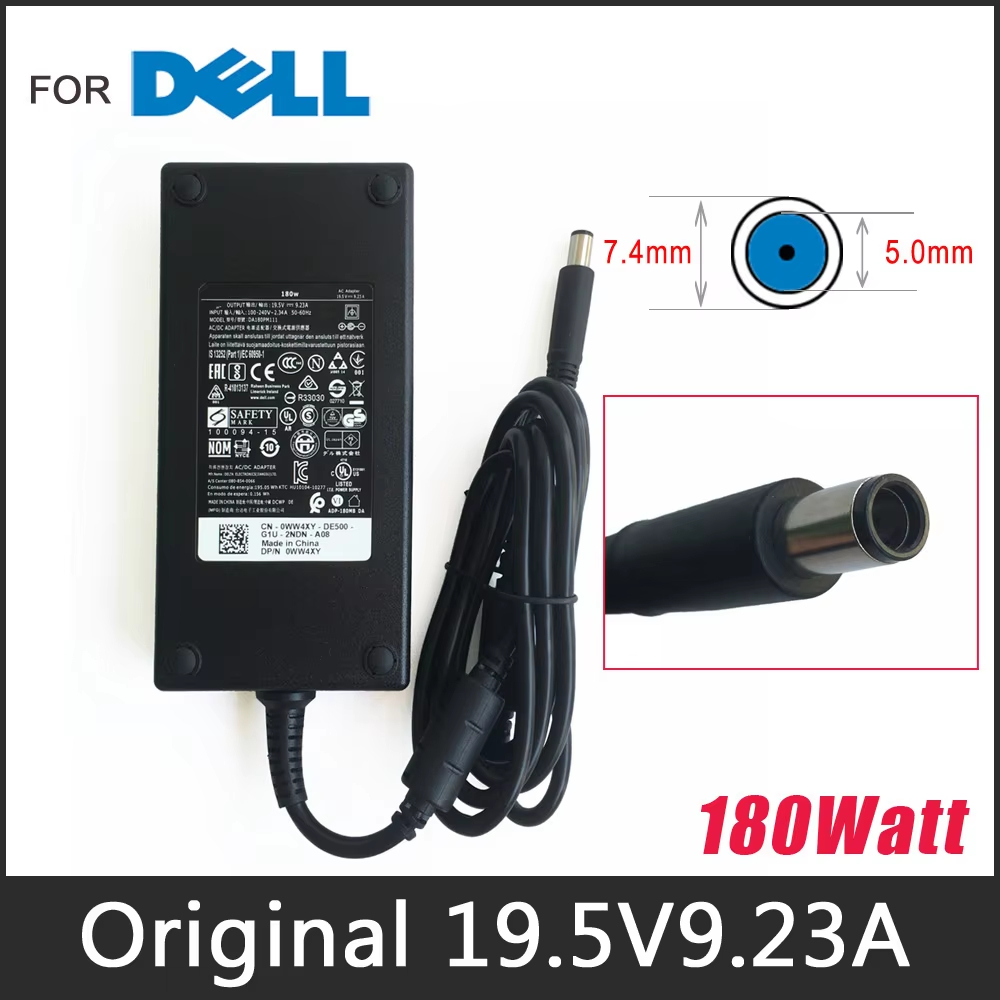 19.5V 9.23A 180W Adapter แท้ ใช้กับ Dell Precision M4600 M4700 M4800 JVF3V WW4XY 74X5J FJ05H TW1P0 A