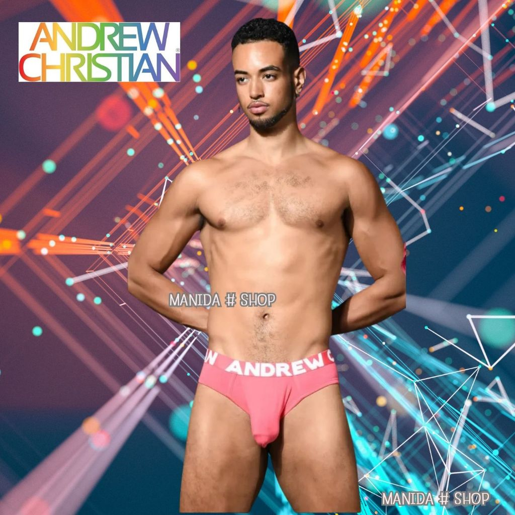 ANDREW CHRISTIAN® Retro Brief w/ SHOW-IT®กางเกงในผู้ชายทรง Brief ผ้าพรีเมียม: ผลิตจาก Cotton