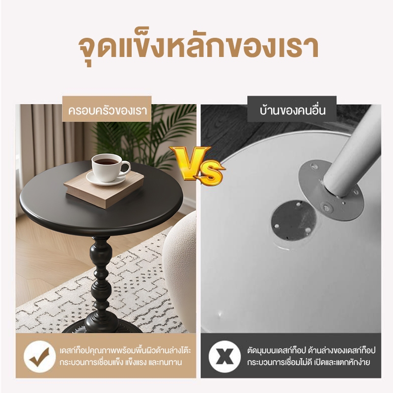 ห้องนั่งเล่นห้องนั่งเล่นย้อนยุคอเมริกันโต๊ะเล็ก ๆ ที่ด้านข้างของห้องนอนโต๊ะทรงกลมสไตล์เรียบง่าย - รูปที่ 7