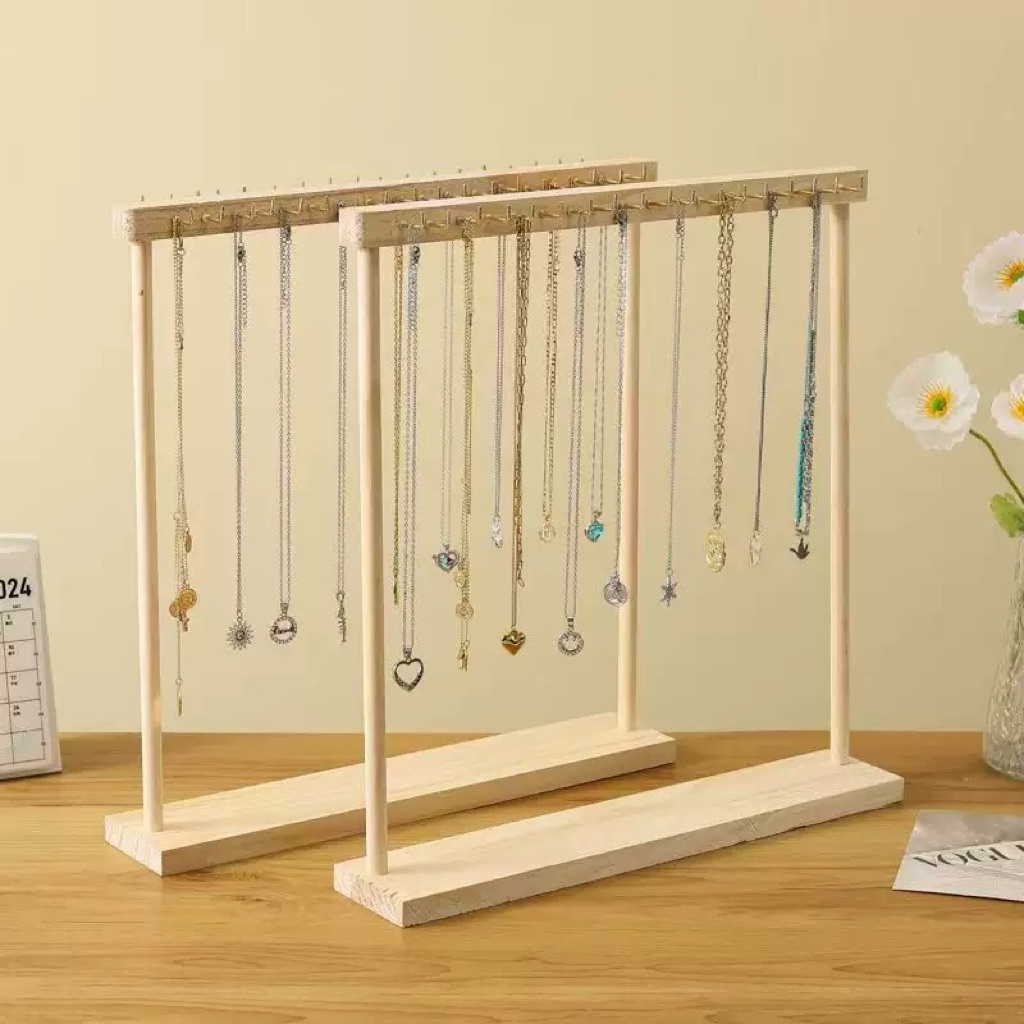 DIY ที่โชว์สร้อยแบบไม้ ที่โชว์สร้อย ไม้แขวนเคาน์เตอร์สําหรับโชว์ต่างหูสร้อยข้อมือ