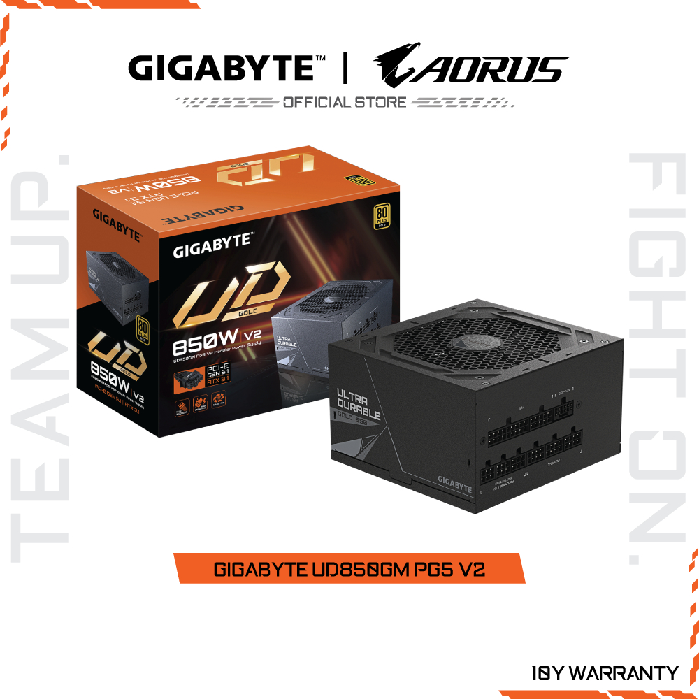 GIGABYTE UD850GM PG5 V2 80+ GOLD POWER SUPPLY MODULAR (GP-UD850GM PG5 V2-EU)