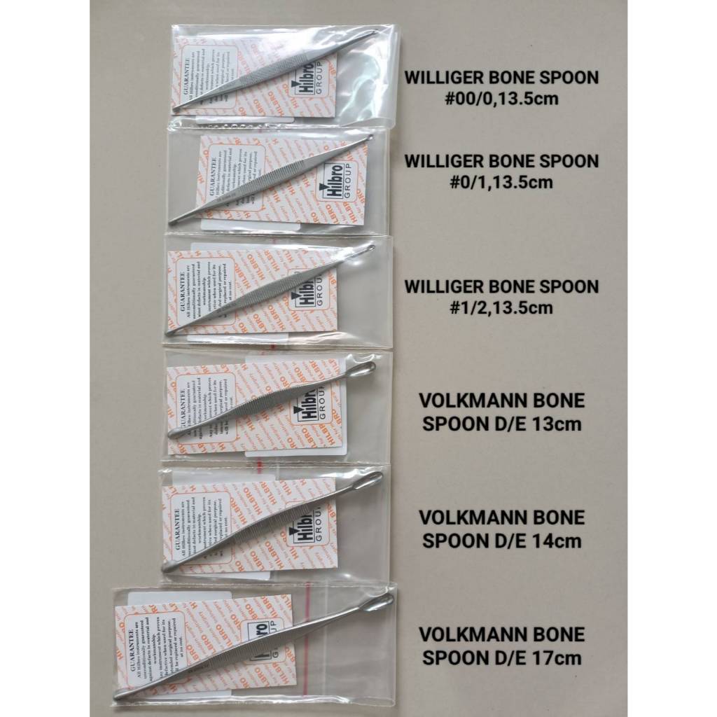 Hilbro WILLIGER BONE SPOON / VOLKMANN BONE SPOON D/E ช้อนตัก ช้อนขูด ที่ขูด