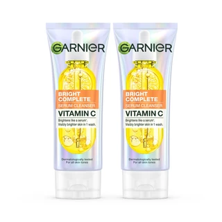 การ์นิเย่ ไบรท์ คอมพลีท เซรั่ม คลีนเซอร์ วิตามินซี 100 มล.X2 GARNIER BRIGHT COMPLETE SERUM CLEANSER VITAMIN C 100 ML.