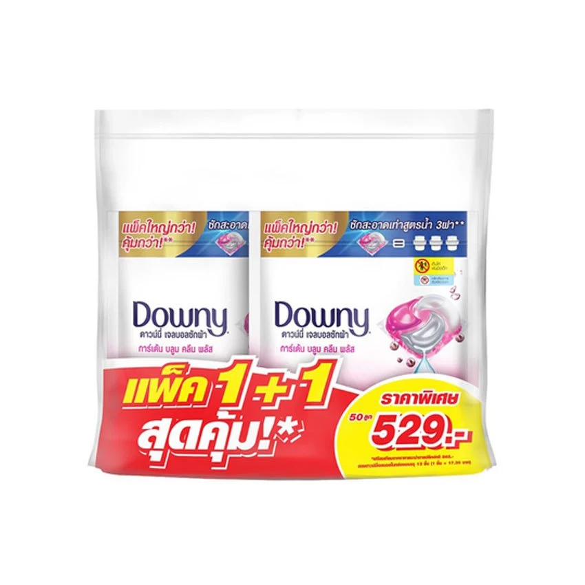 [แพ็คสุดคุ้ม 1+ 1] ดาวน์นี่ ผลิตภัณฑ์ซักผ้า เจลบอล 4 อิน 1 สูตรเข้มข้น ขจัดคราบ ถุงเติม 25 ลูก X 2 DOWNY DETERGENT GEL thumbnail 5