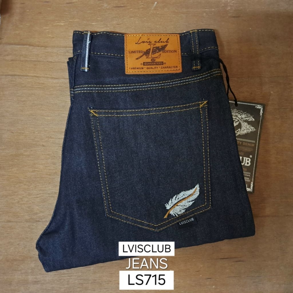 Denim ยีนส์ริมแดงแท้100% ทรงขากระบอกเล็ก ไซส์เอว 28 - 40