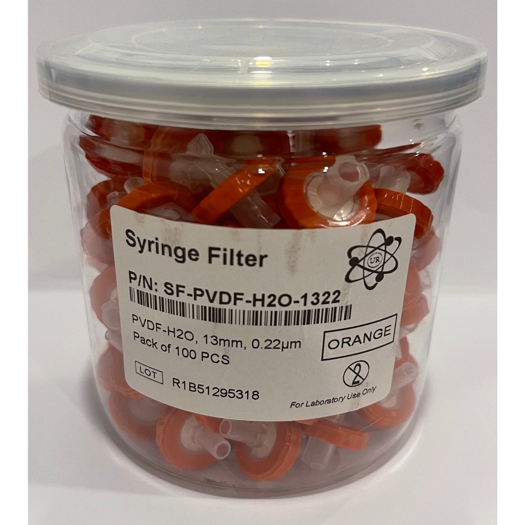 Syringe Filter PVDF Hydrophilic 13 mm 0.22 um (100/pk)