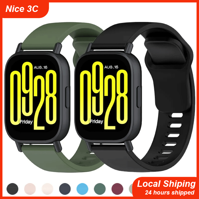สายรัดซิลิโคนแท้สำหรับ Xiaomi Redmi Watch 5 Lite สายเปลี่ยน 22 มม. สายรัดข้อมือแบบสปอร์ต Redmi Watch 5 Active สายสมาร์ทว