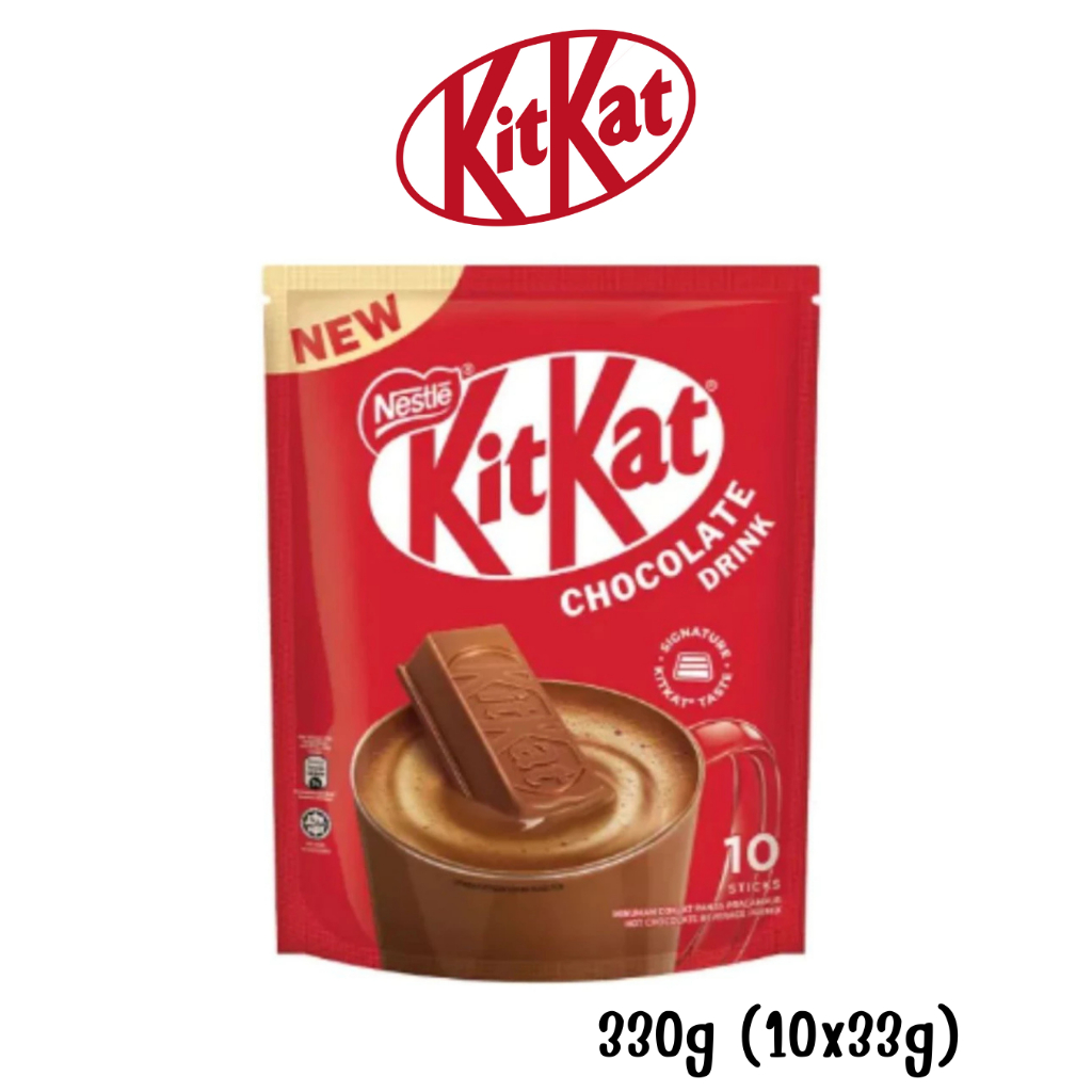 KitKat Chocolate Drink ผงเครื่องดื่มช็อกโกแลตคิทแคท 1 ถุงมี 10 ซอง น้ำหนัก 330 กรัม   EXP.31/07/26