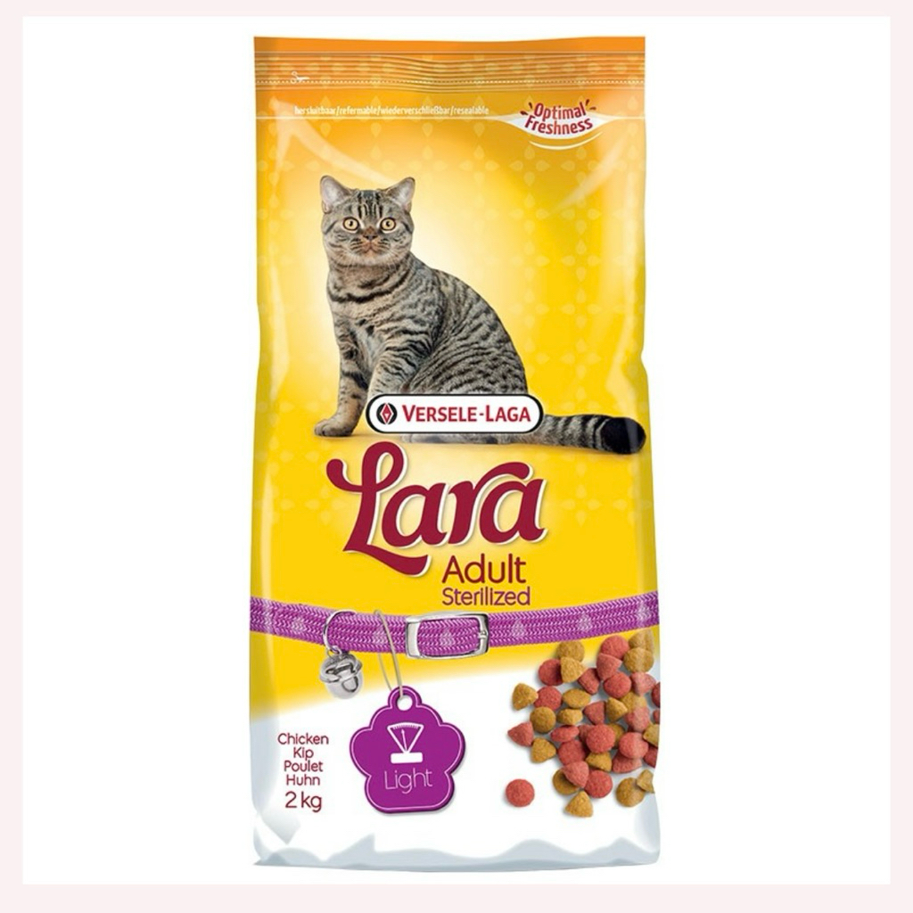 🅺🅺🅵 อาหารแมวโต สูตรแมวทำหมัน รสไก่  Lara Adult Sterilized Cat Food