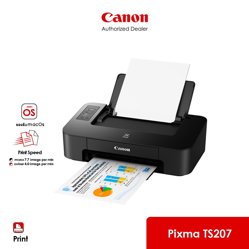 [จำกัด 2 เครื่อง/ออเดอร์] Canon เครื่องพิมพ์อิงค์เจ็ท PIXMA รุ่น TS207 เครื่องปริ้น ปริ้นเตอร์ พิมพ์