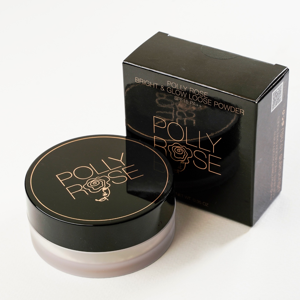 แป้งฝุ่นล้อแสง ไบรท์แอนด์โกลว์ LOOSE POWDER SPF15 PA++ ชิมเมอร์กระจายแสง POLLY ROSE รูปที่ 7