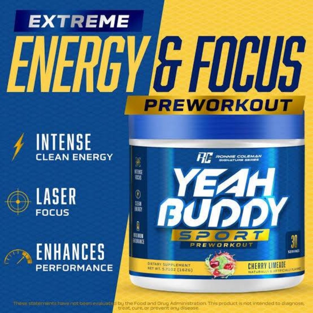 RC ronnie Coleman's Yeah Buddy Sport​ pre-workout 30servings.