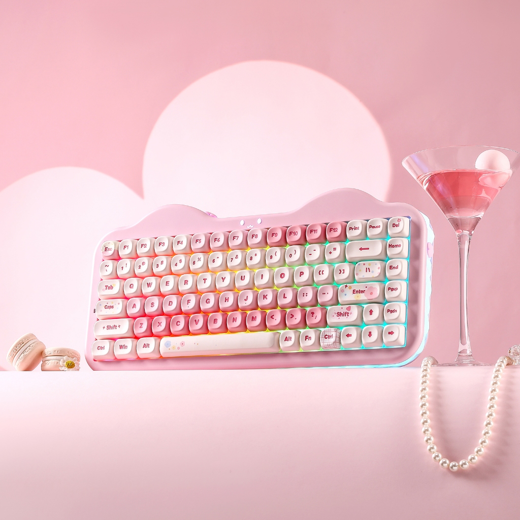 [โค้ดคุ้มลด 20%] YUNZII C75 Cake Meow Keyboard Creamy Mechanical Keyboard คีย์บอร์ดไร้สาย Wireless Bluetooth Custom MOA รูปที่ 7