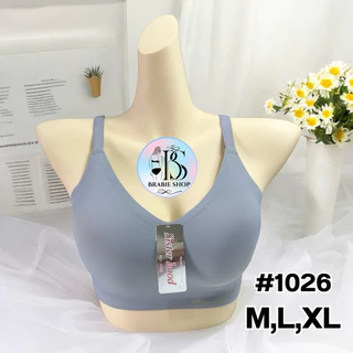 บราไร้ขอบ ไร้โครง ตะขอหลัง 3 ระดับ sister hood 1026 ( ไซส์ M,L,XL ) สปอร์ตบรา งานคุณภาพสวมใส่สบาย