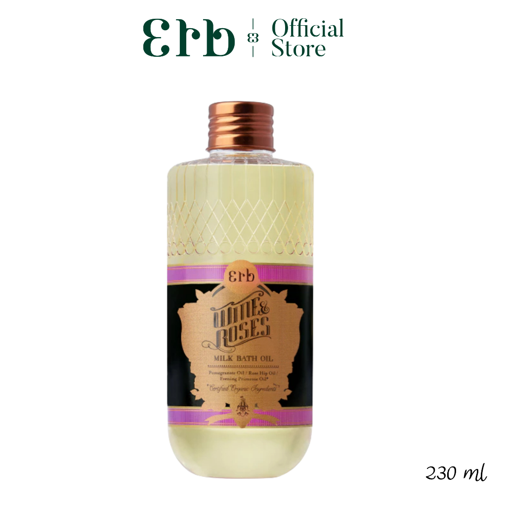 Erb Wine & Roses Milk Bath Oil 230 ml. เจลแช่น้ำอาบ กลิ่นหอม ละมุน