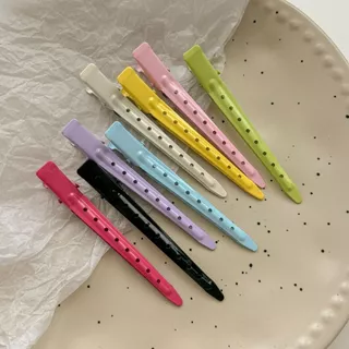 (HC-011) กิ๊บปากเป็ด สแตนเลส สีสัน หนีบผมเบา ไม่ดึงผม Hair Clip Duckbill (เซต 5 ชิ้น) (พร้อมส่งในไทย)
