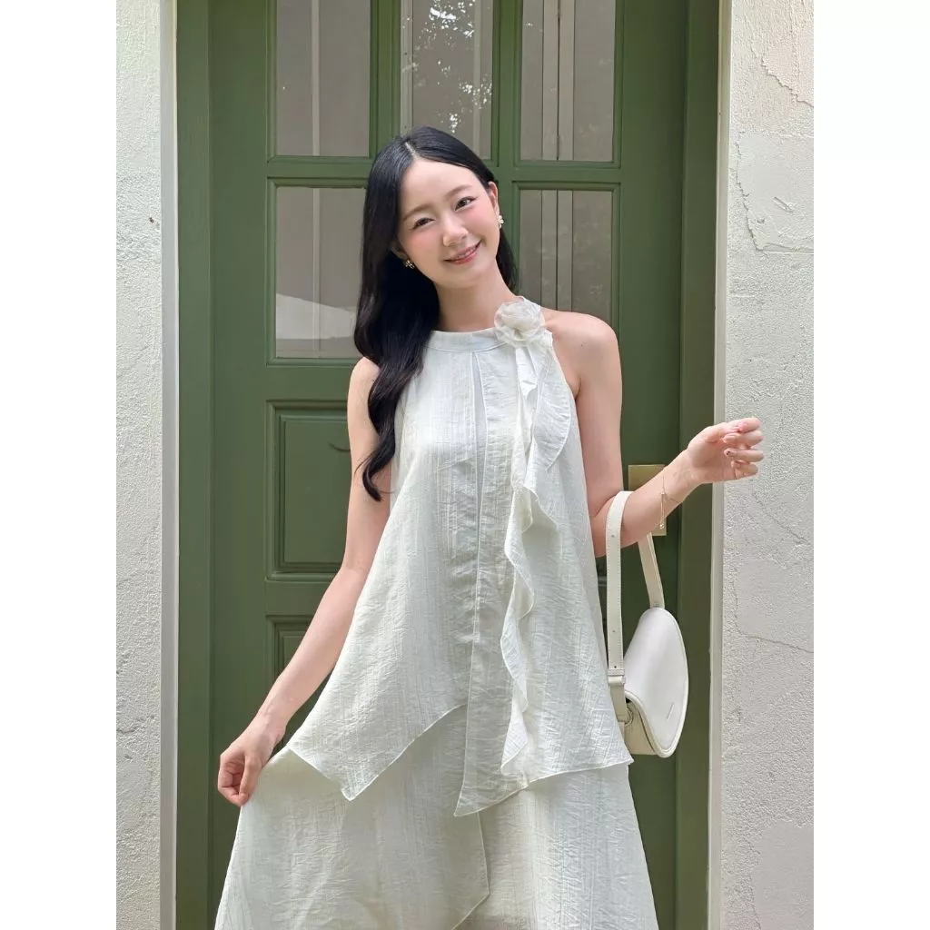 Aster เดรสยาวผ้าพริ้ว เดรสออกงาน เดรสงานแต่ง เดรสเกาหลี เดรสน่ารัก