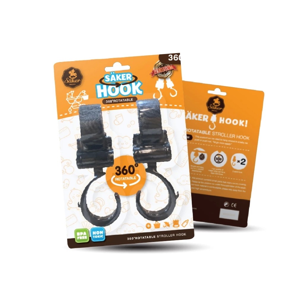Saker HOOK ตัวช่วยสำหรับแขวนสิ่งของ ที่แขวนรถเข็น คุณภาพสูง รับน้ำหนักได้มากถึง 40Kg. (1แพ็ค2ชิ้น)