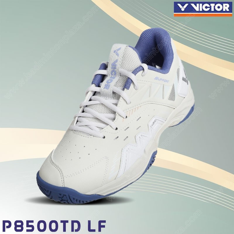 【 ของแท้ 💯% 】รุ่นใหม่่! รองเท้าแบดมินตัน วิคเตอร์ P8500CLS สีขาว/น้ำเงิน หน้ากว้าง 4E (P8500CLS-LF)