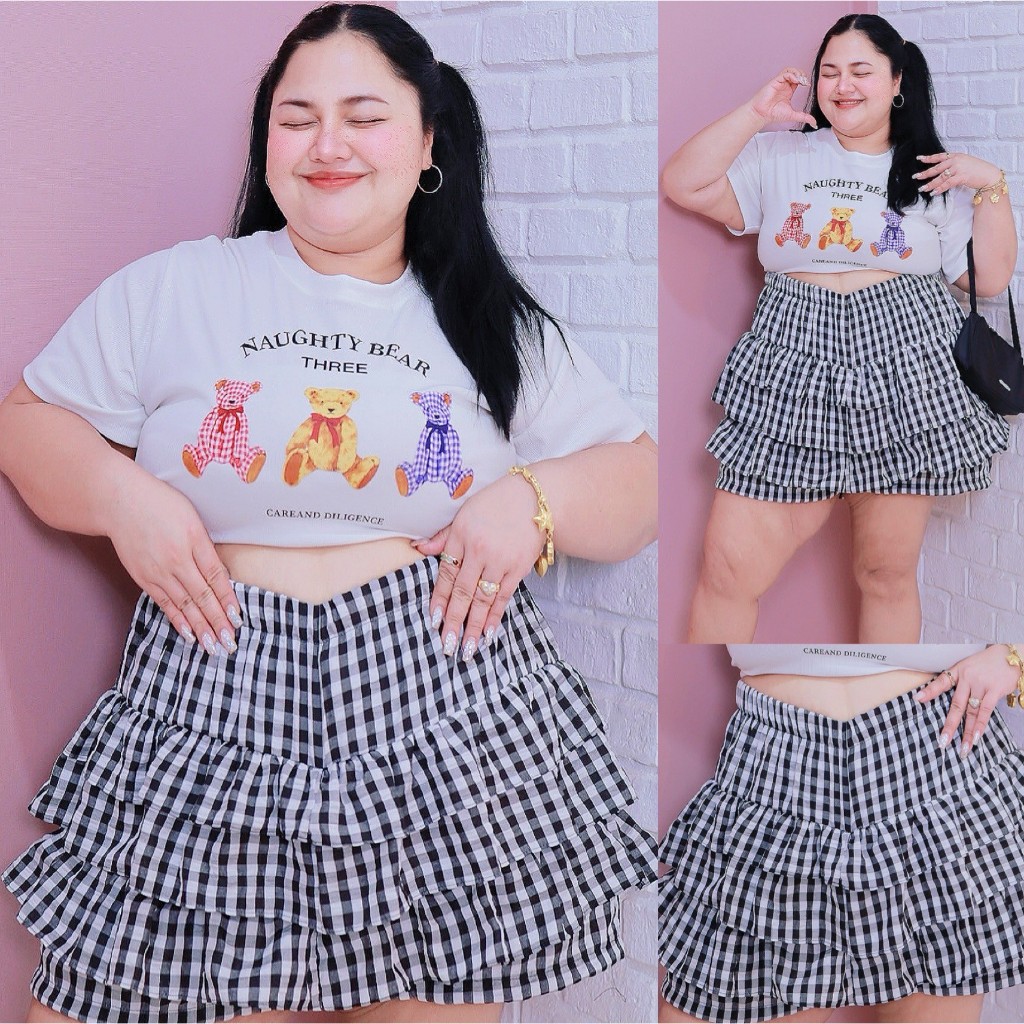 [ ส่งฟรี🔥 ] ก740/ก742 กางเกงขนมชั้น กางเกงกระโปรงขนมชั้น Lolita pants กางเกงขาสั้นคนอ้วน พลัสไซส์ สาวอวบ ทรงสวย ผ้าดีมาก รูปที่ 6