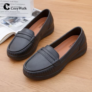 CozyWalk รองเท้าคัชชูผู้หญิง 👠 แบบสวม หนังนิ่ม พื้นนุ่ม เดินสบาย สไตล์มินิมอล มี 3 สี