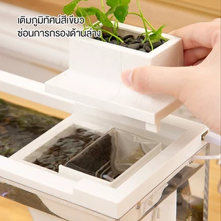 ตู้ปลาขนาดเล็ก MINI โคมไฟตู้ปลา 30*13*19.3cm/17.1*7.8*10.5cm (พร้อมปั้มน้ำ+ไฟในตัว)