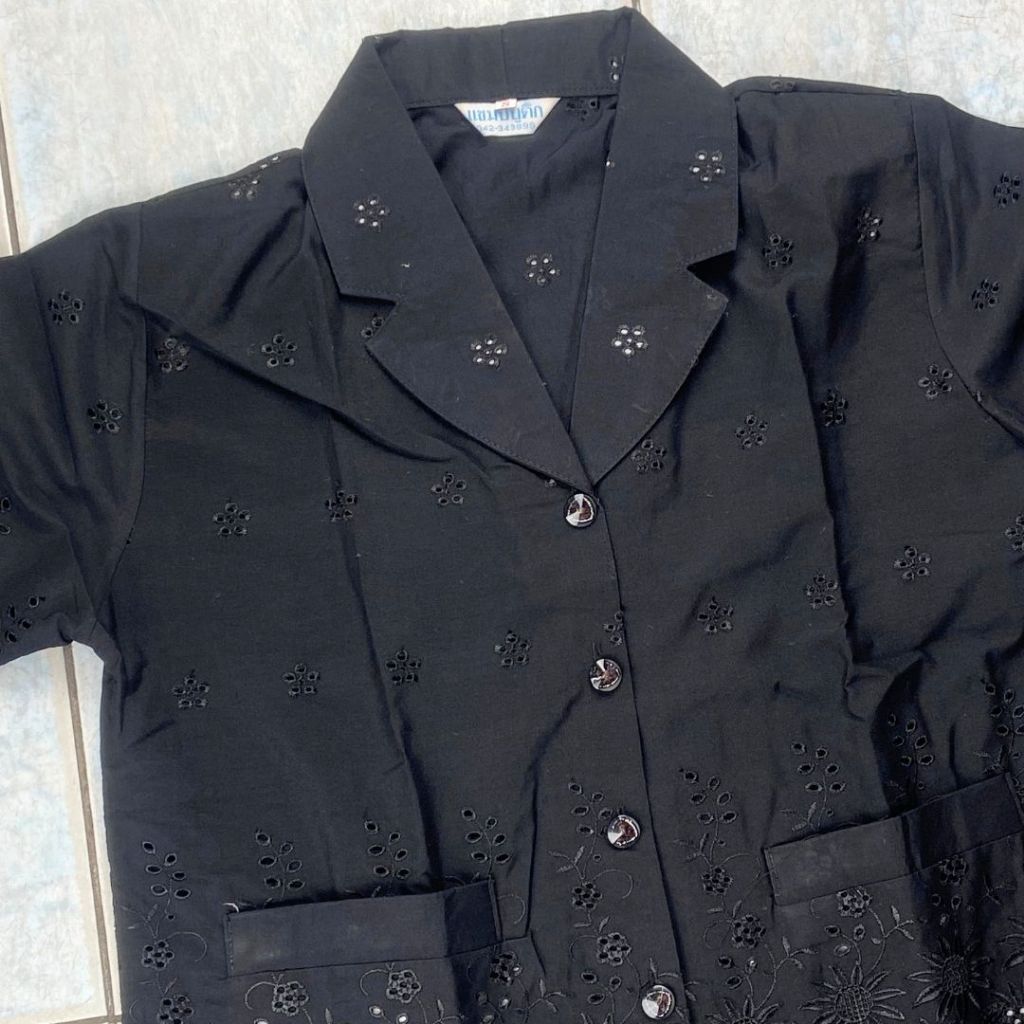 ร้านแชมป์อุดร เสื้อลูกไม้ผ้าบางคอฮาวาย มีมากกว่า 10 สี S,M,L,XL,2L,3L เสื้อเชิ๊ตหญิง ชุดไปวัด
