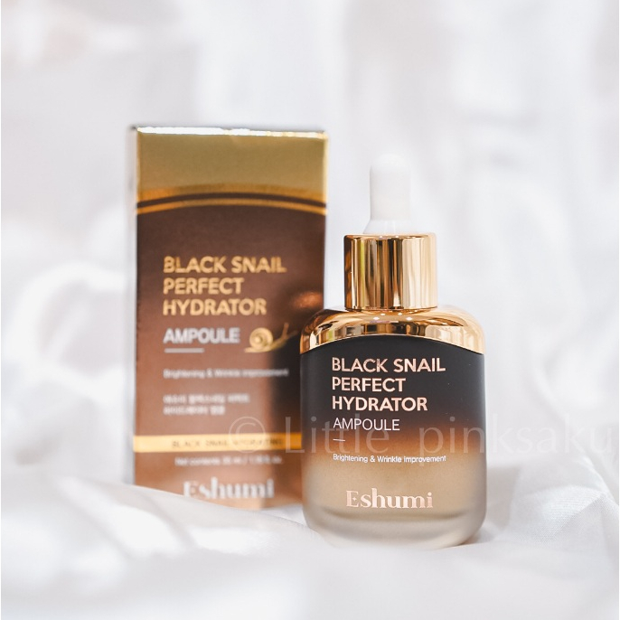 [สินค้าพร้อมส่ง] ของแท้ 💯% Eshumi Black Snail Perfect Hidrator Ampoule 35ml