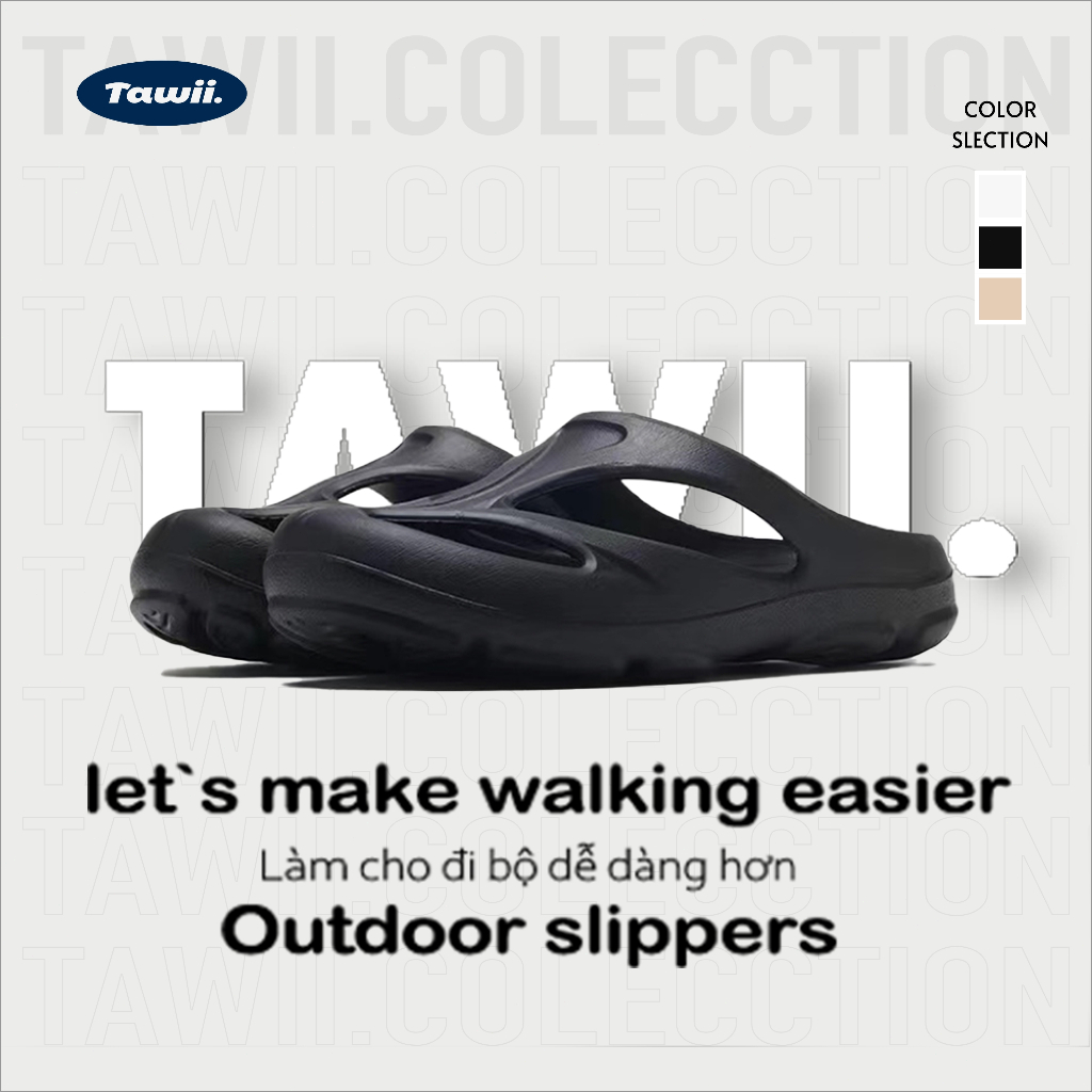 Tawii. รองเท้า รองเท้าแฟชั่น ทรงกลวงพิเศษ ระบายอากาศได้ดี เหมาะสำหรับทั้งชายและหญิง