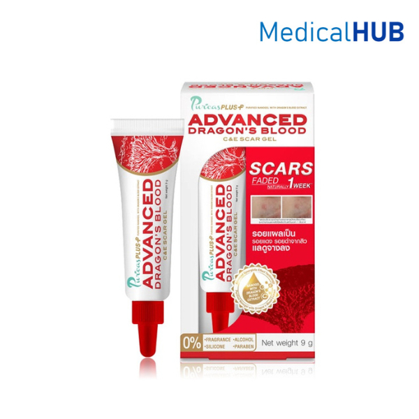 Puricas Plus Advanced Dargon's Blood C & E Scar Gel เพียวริก้าส์ พลัส เจล ดราก้อนบลัด 9 กรัม 19622