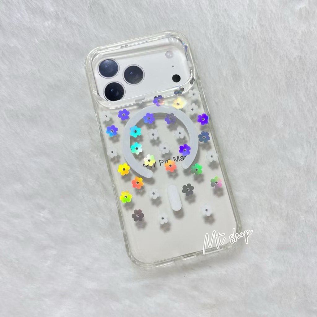 เคสโทรศัพท์มือถือ แม่เหล็ก ลายดอกไม้ สำหรับรุ่น i17 17Air 17pro 17promax