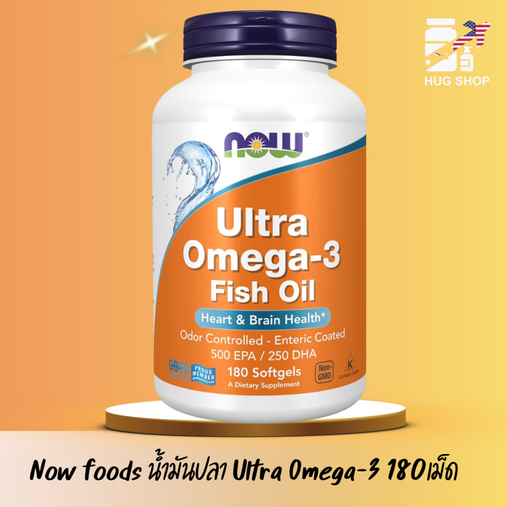 พร้อมส่ง✅⚡️Exp.2029⚡️ Now Foods  Ultra omega 3 180 เม็ด