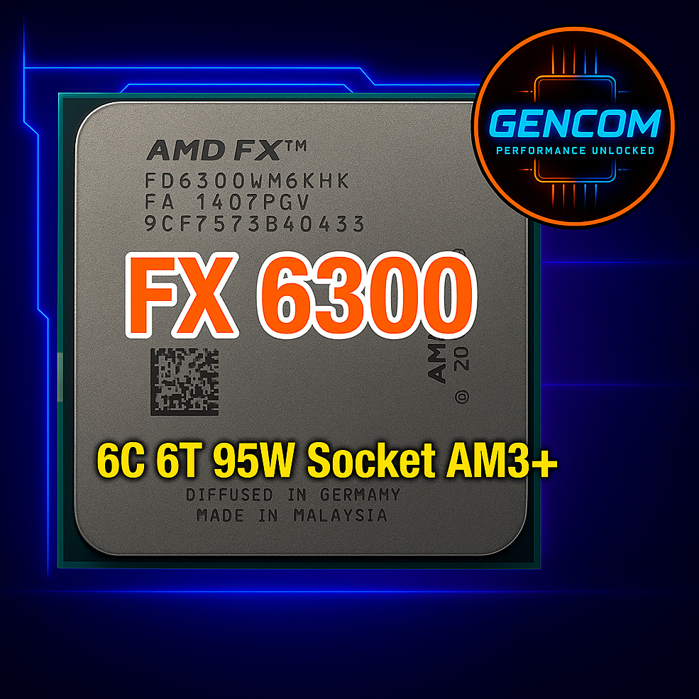 ซีพียู CPU AMD FX6300 3.5 Ghz Turbo 4.10 GHz (6คอ 6เทรด) ฟรีซิลิโคน1ซอง FX 6300